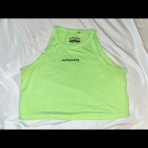 Alphalete Crop tank - acid green